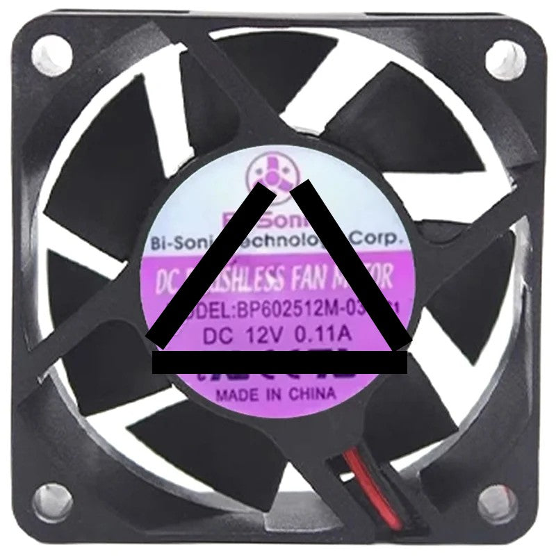 Bi-Sonic BP602512M-03 c1 DC Brushless 12V 0.11A 2 Wires Cooling Fan