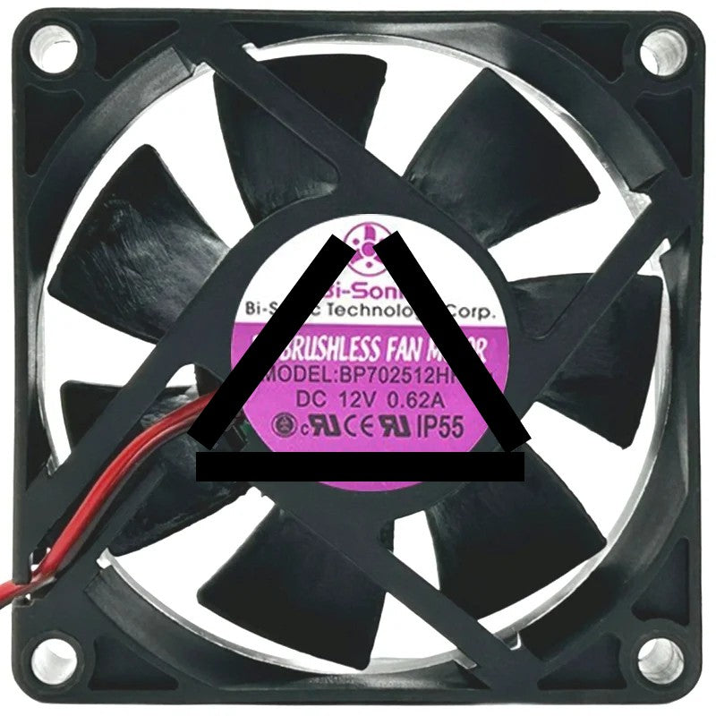 Bi-Sonic BP702512HH c1 12V 0.62A 2 Wires IP55 Waterproof Cooling Fan