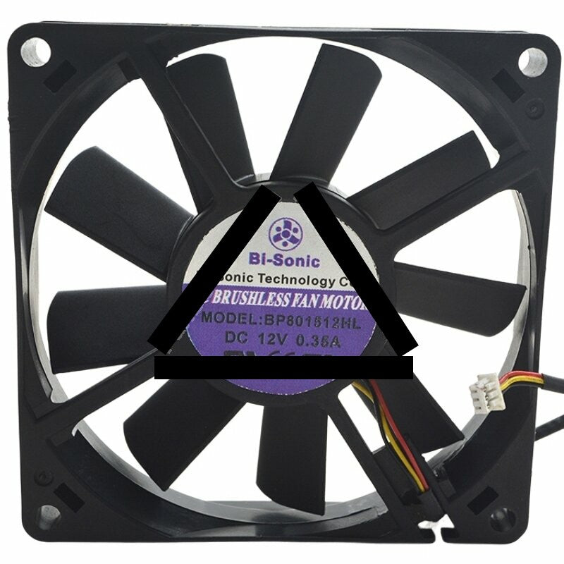 Bi-Sonic BP801512ML DC 12V 0.36A 3 Wires Brushless Axial Cooling Fan