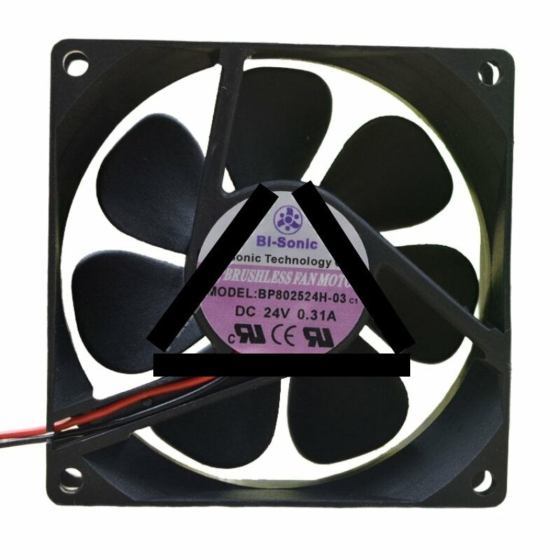 Bi-Sonic BP802524H-03 DC 24V 0.31A 2 Wires Axial Cooling Fan
