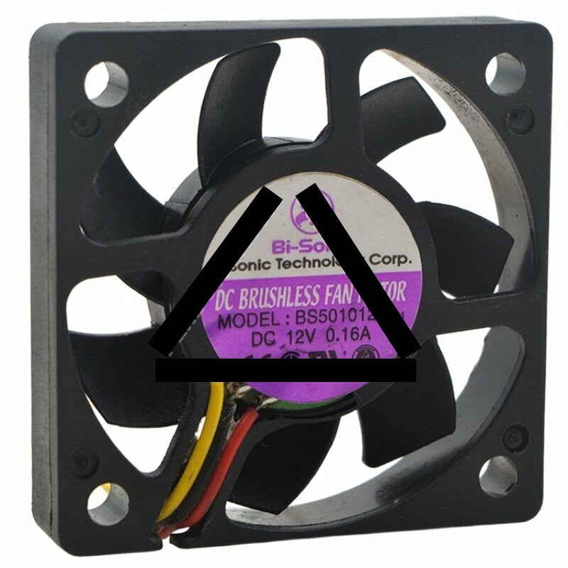 Bi-Sonic DS501012H DC 12V 0.16A 3 Wires Brushless Axial Cooling Fan