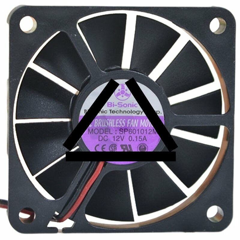 Bi-Sonic SP601012M 12V 0.15A 2 Wires DC Brushless Axial Cooling Fan