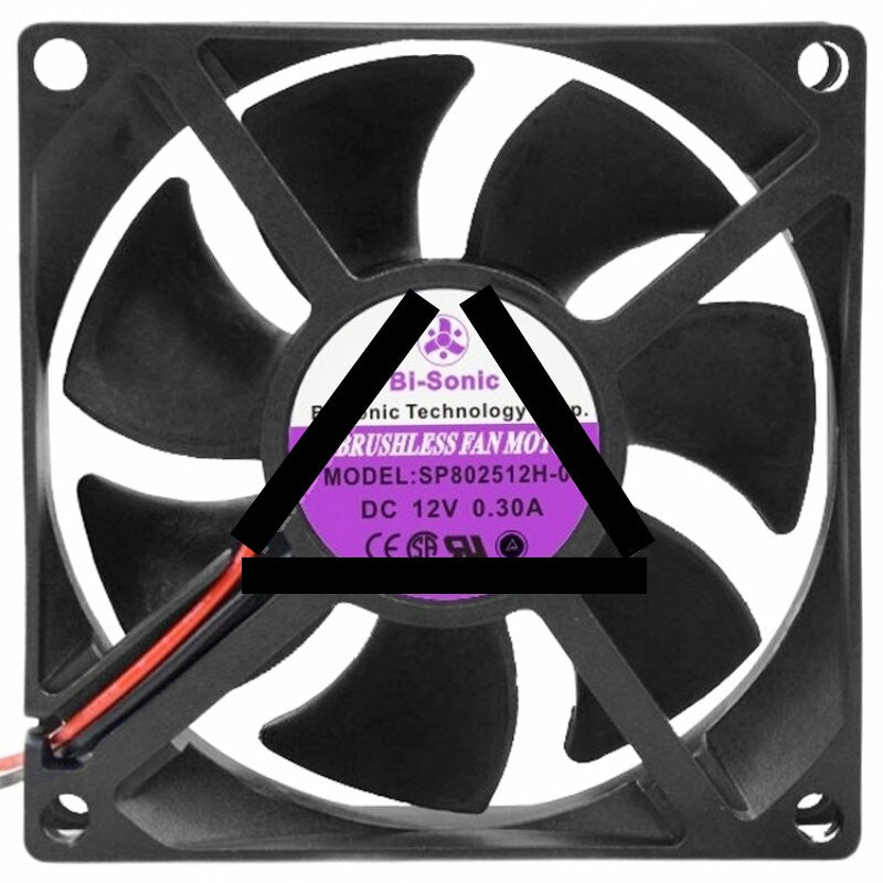 Bi-Sonic SP802512H-03 12V 0.30A 2 Wires DC Brushless Axial Cooling Fan