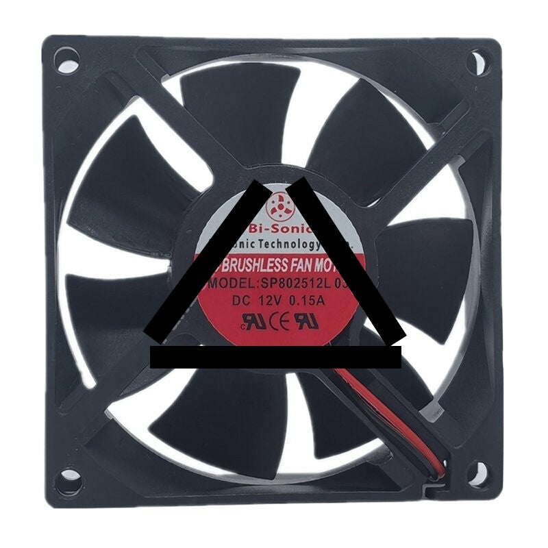Bi-Sonic SP802512L 03 DC 12V 0.15A 8025 Axial Brushless Cooling Fan