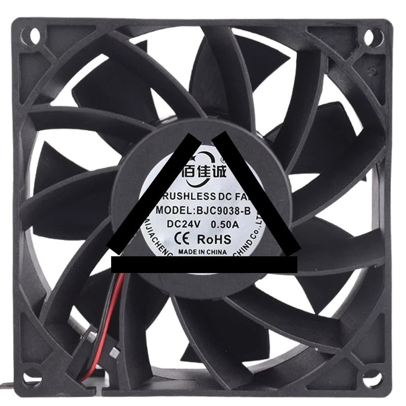 BJC BJC9038-B 24V 0.50A 2 Wires DC Brushless Cooling Fan