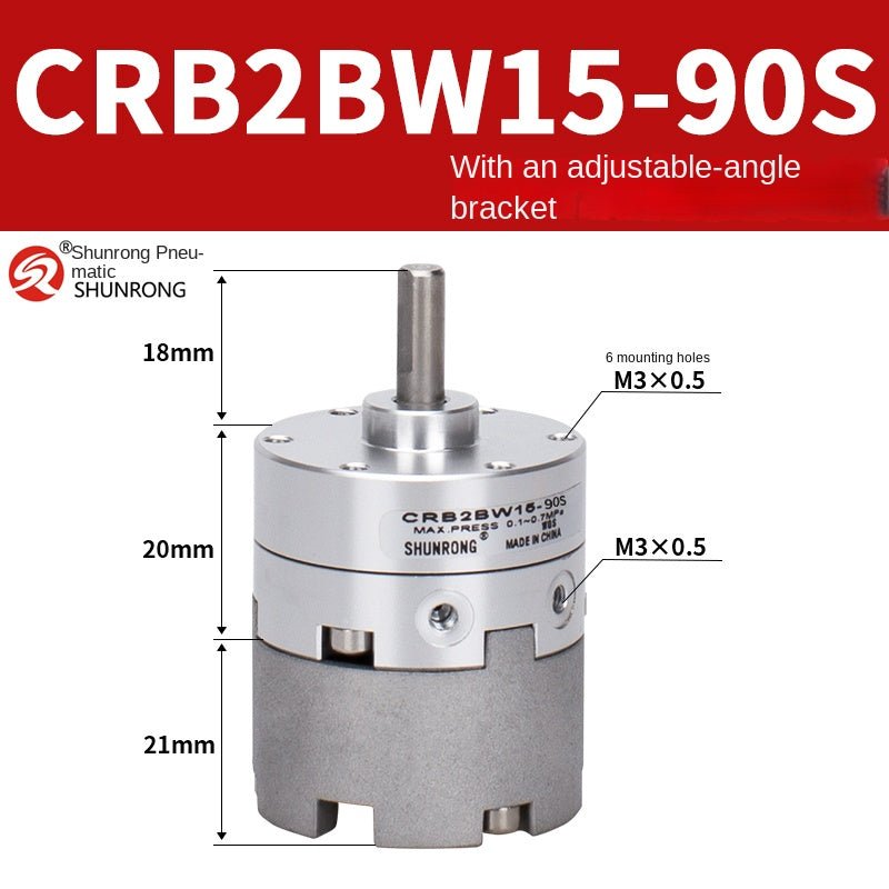 Blade Type Swing Rotary Cylinder CRB1BW50 - 90S Degree CRB2BW15/20/30/90S/180S/270S - NewTouchBuff Official Store
