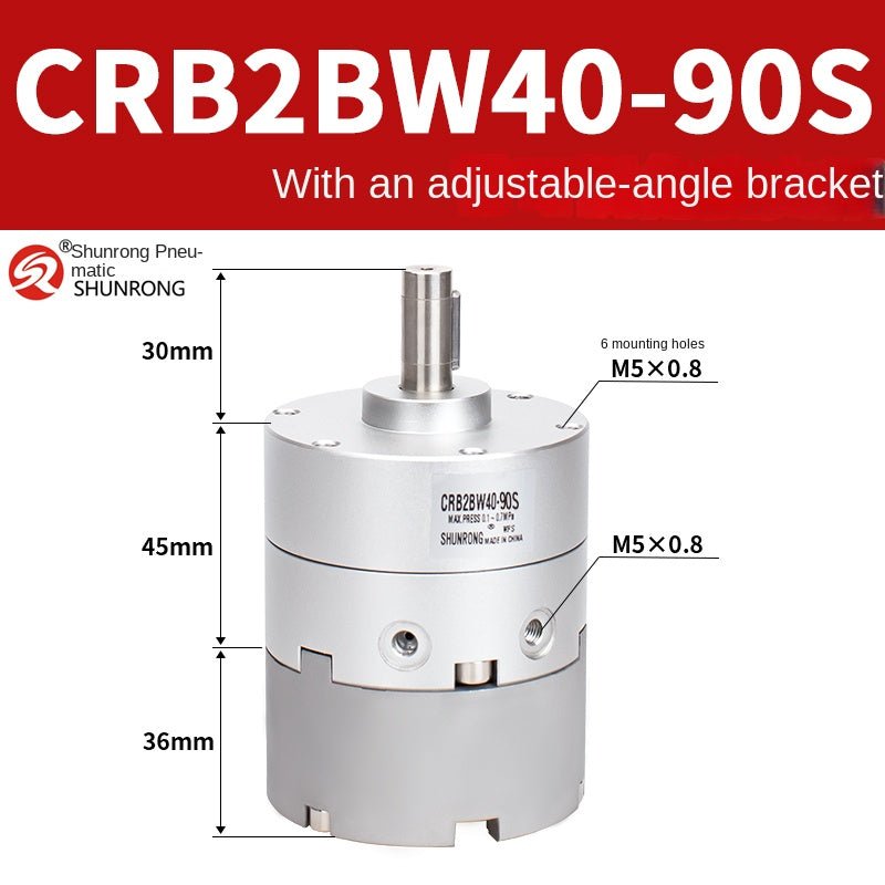 Blade Type Swing Rotary Cylinder CRB1BW50 - 90S Degree CRB2BW15/20/30/90S/180S/270S - NewTouchBuff Official Store