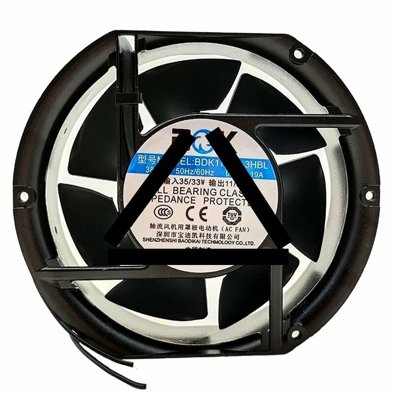 BOK BDK17251-3HBL AC 380V 0.17/0.19A Ball Bearing Impedance Protected Axial Cooling Fan
