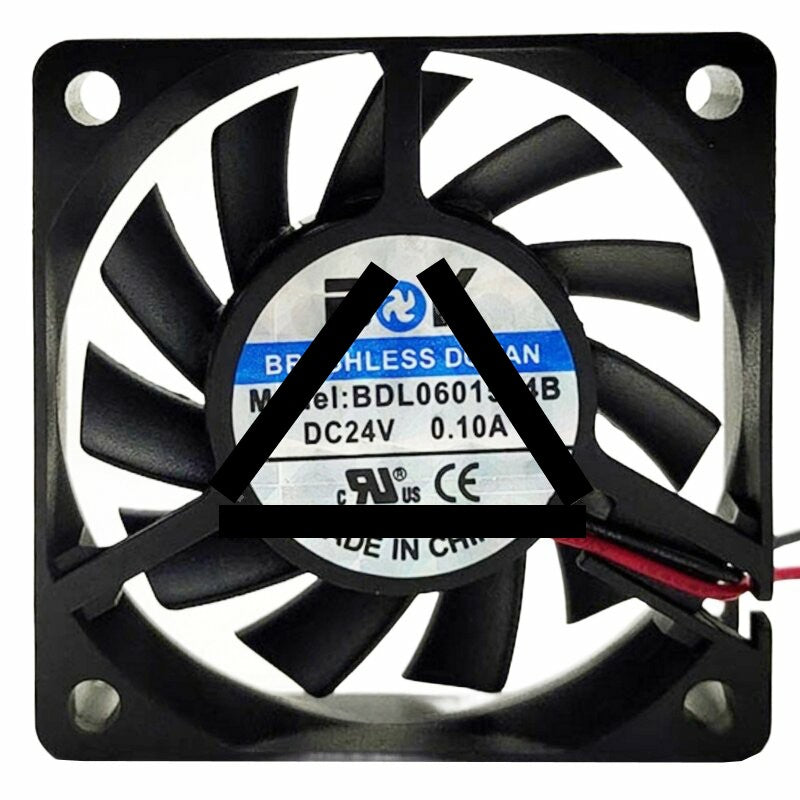 BOK BDL0601524B DC 24V 0.10A 2 Wires Brushless Axial Cooling Fan
