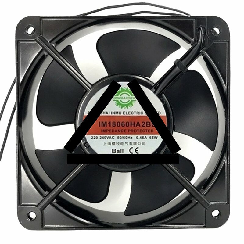 BOMBARDIER IM18060HA2BL AC 220-240V 0.45A 65W 18060 Axial Cooling Fan
