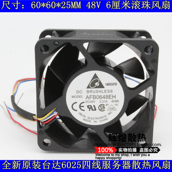 brand new DELTA AFB0648EH 6025 48V 0.21A 6CM4PIN high air volume cooling fan