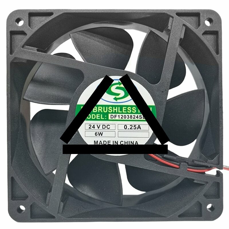CC DF1203824SEH DC 24V 0.25A 2 Wires Brushless Axial Cooling Fan