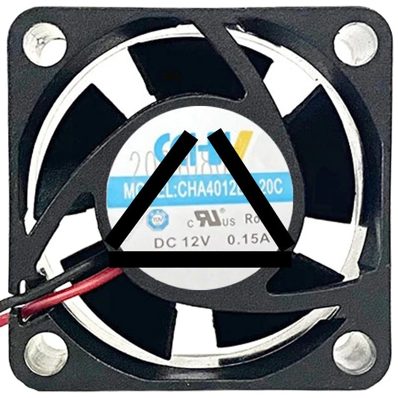 CCHV CHA4012BX-20C DC 12V 0.15A 2 Wires Axial Cooling Fan