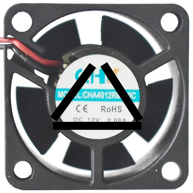 CCHV CHA4012RM-20C DC 12V 0.08A 2 Wires Axial Cooling Fan