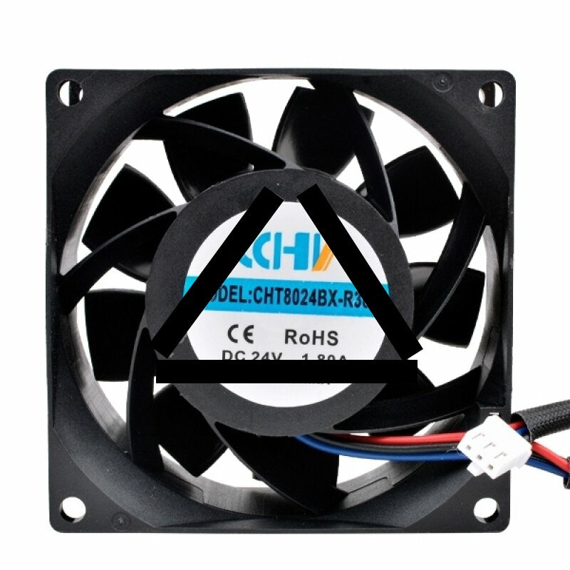 CCHV CHT8024BX-R38B DC 24V 1.80A 3 Wires Axial Cooling Fan