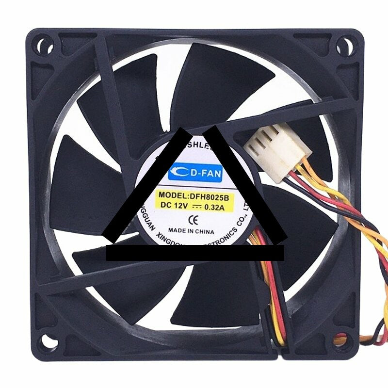 CD-FAN DFH8025B DC 12V 0.32A 8025 Axial Brushless Cooling Fan