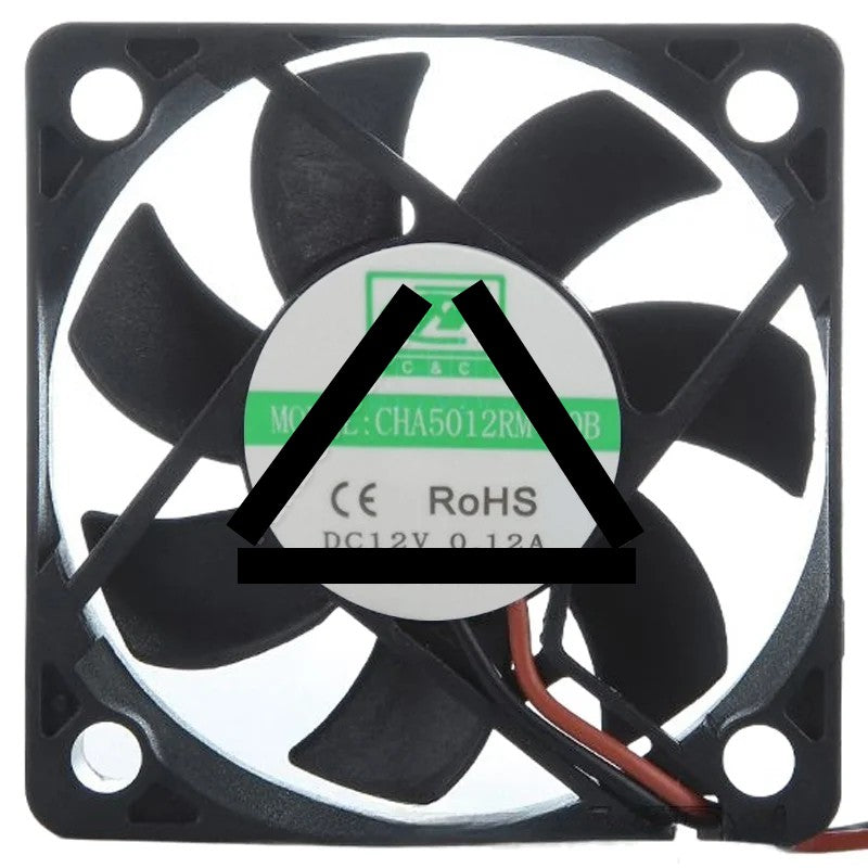 CHA CHA5012RM-10B DC 12V 0.12A 2 Wires Axial Cooling Fan