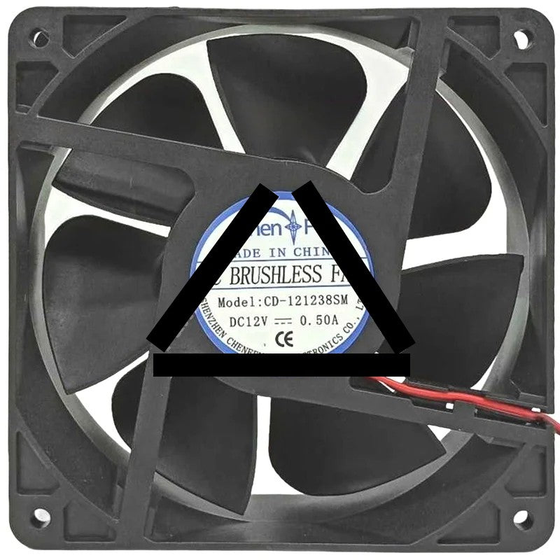 ChenFY CD-121238SM 12V 0.50A 2 Wires Axial Cooling Fan