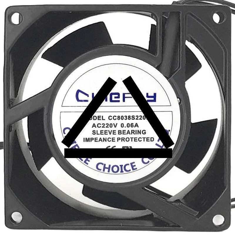 Chiefly CC8038S220L 220V 0.06A Sleeve Bearing Impedance Protected Cooling Fan