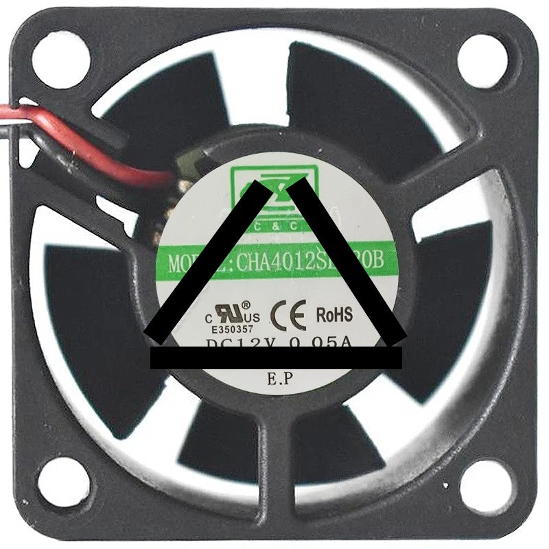 CHT CHA4012SL-20B DC 12V 0.05A 2 Wires Axial Cooling Fan