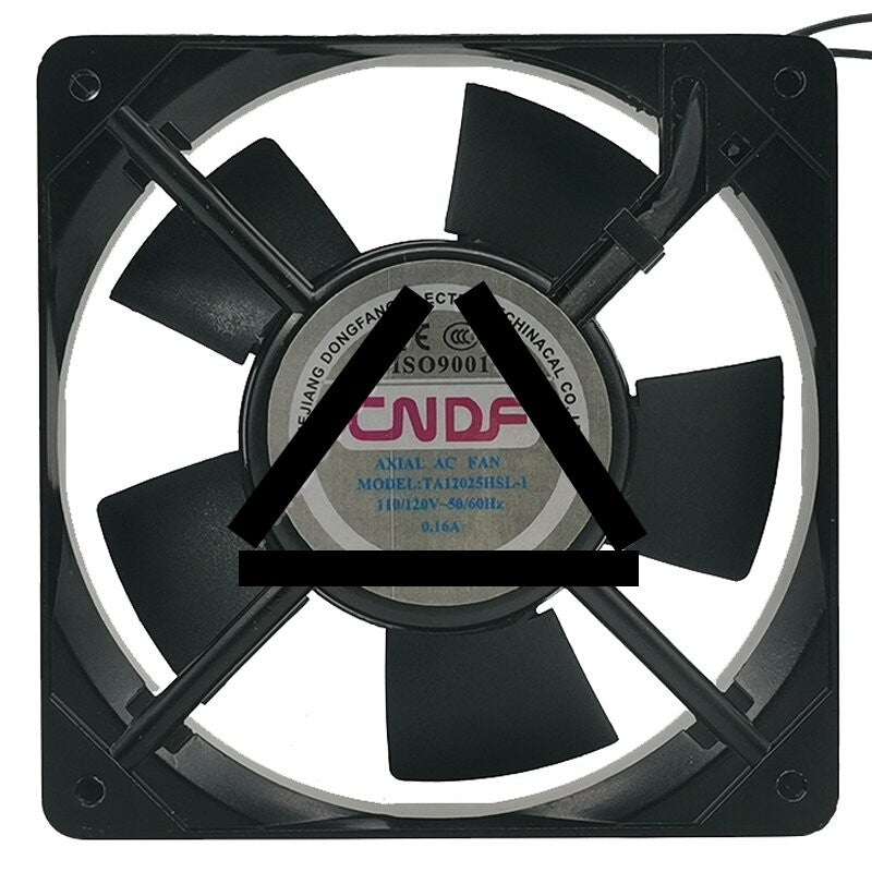 CNDF TA12025HSL-1 AC 110/120V 0.16A 2 Wires Axial Cooling Fan