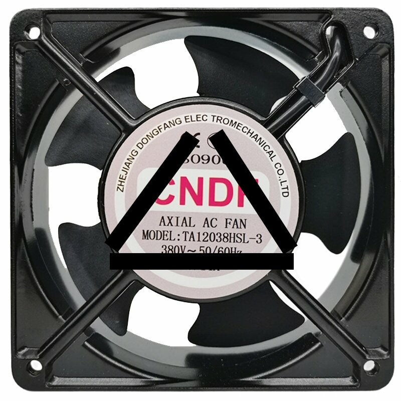 CNDF TA12038HSL-3 AC 380V 0.14A 2 Wires Axial Cooling Fan