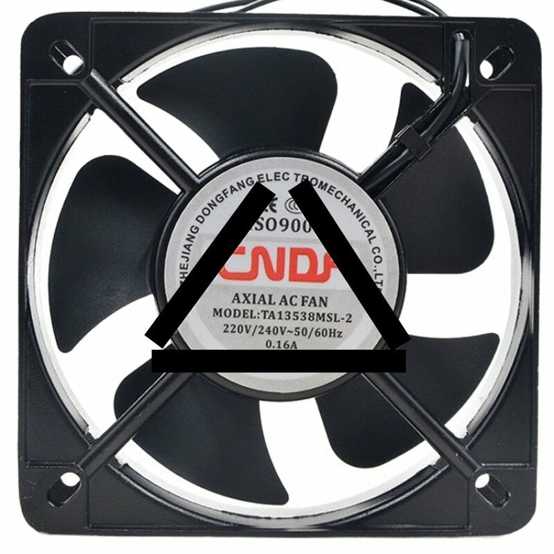 CNDF TA13538MSL-2 AC 220V/240V 0.16A 2 Wires Axial Cooling Fan