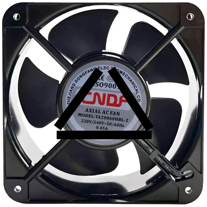 CNDF TA20060HBL-2 AC 220V/240V 0.45A 2 Wires Axial Cooling Fan