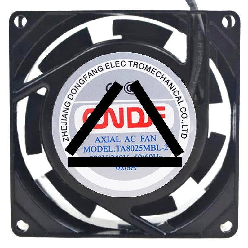 CNDF TA8025MBL-2 AC 220V/240V 0.08A 2 Wires Axial Cooling Fan