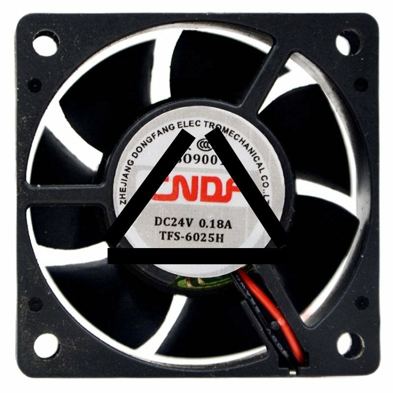 CNDF TFS-6025H DC 24V 0.18A 2 Wires Axial Cooling Fan
