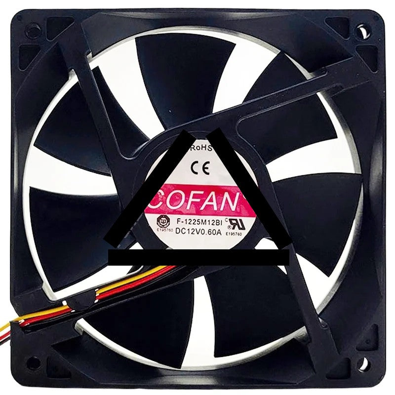 COFAN F-1225M12BI 12V 0.60A 2 / 3 Wires Axial Cooling Fan