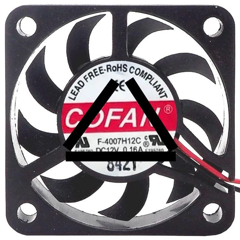 COFAN F-4007H12C 12V 0.16A 2 / 3 Wires Axial Cooling Fan