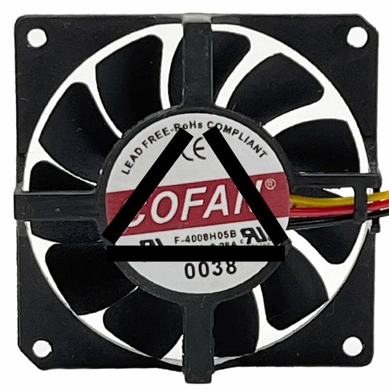 COFAN F-4008H05B DC 5V 0.28A 3 Wires 4008 Axial Cooling Fan