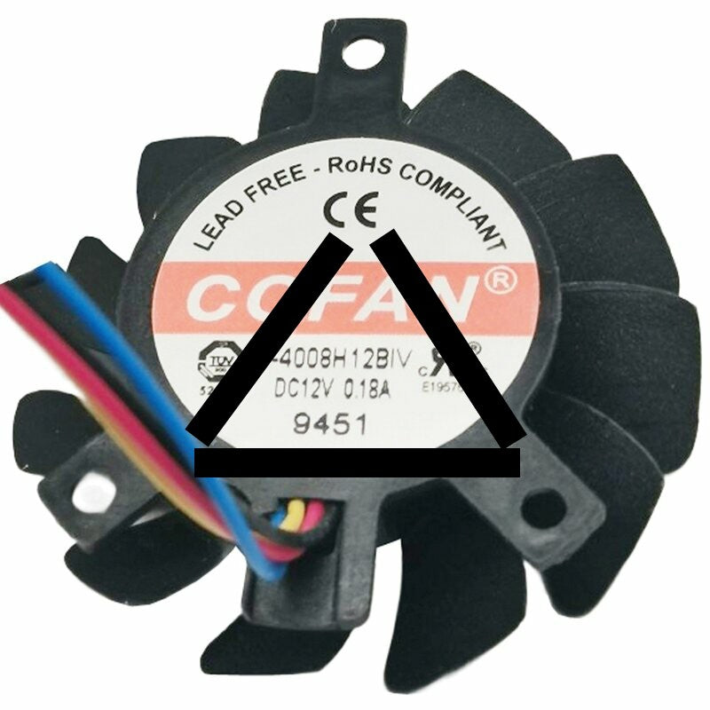 COFAN F-4008H12BIV 12V 0.18A 4 Wires Axial Cooling Fan