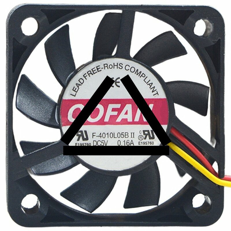 COFAN F-4010L05BII 5V 0.16A 3 Wires Axial Cooling Fan