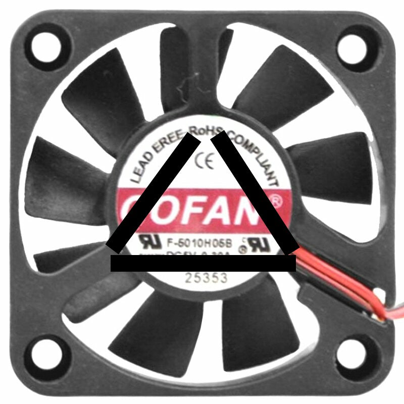 COFAN F-5010H05B 5V 0.30A 2 / 3 Wires Axial Cooling Fan