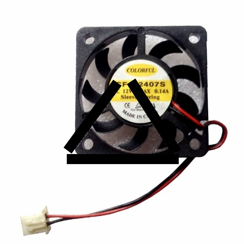 COLORFUL CF-12407S DC 12V 0.14A 2 Wires Axial Cooling Fan