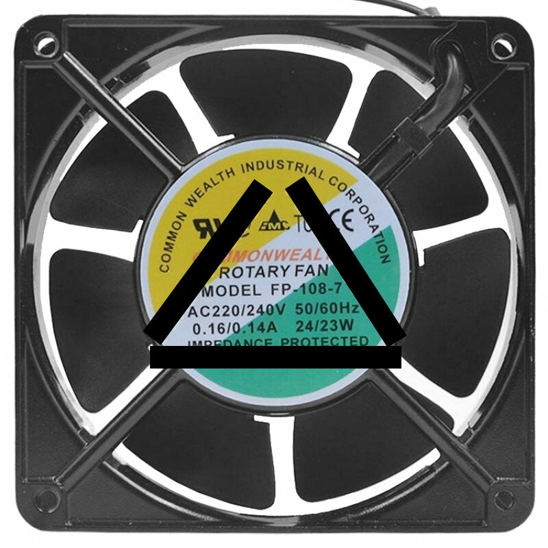 COMMONWEALTH FP-108-7 AC 220/240V 0.16/0.14A 24/23W Axial Cooling Fan
