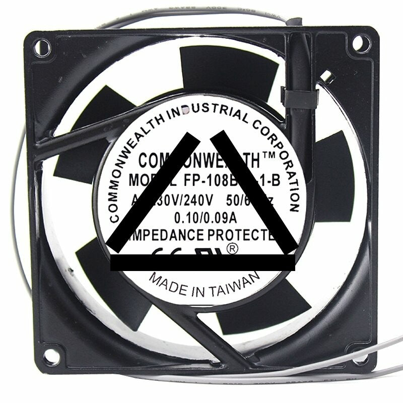 COMMONWEALTH FP-108B S-1-B AC 230V/240V 0.10/0.09A 9225 Axial Cooling Fan