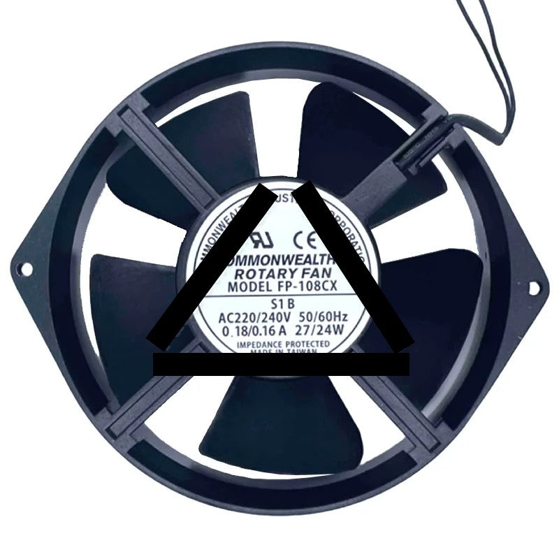 COMMONWEALTH FP-108CX S1 B 220/240V 0.18/0.16A 27/24W Impedance Protected Cooling Fan