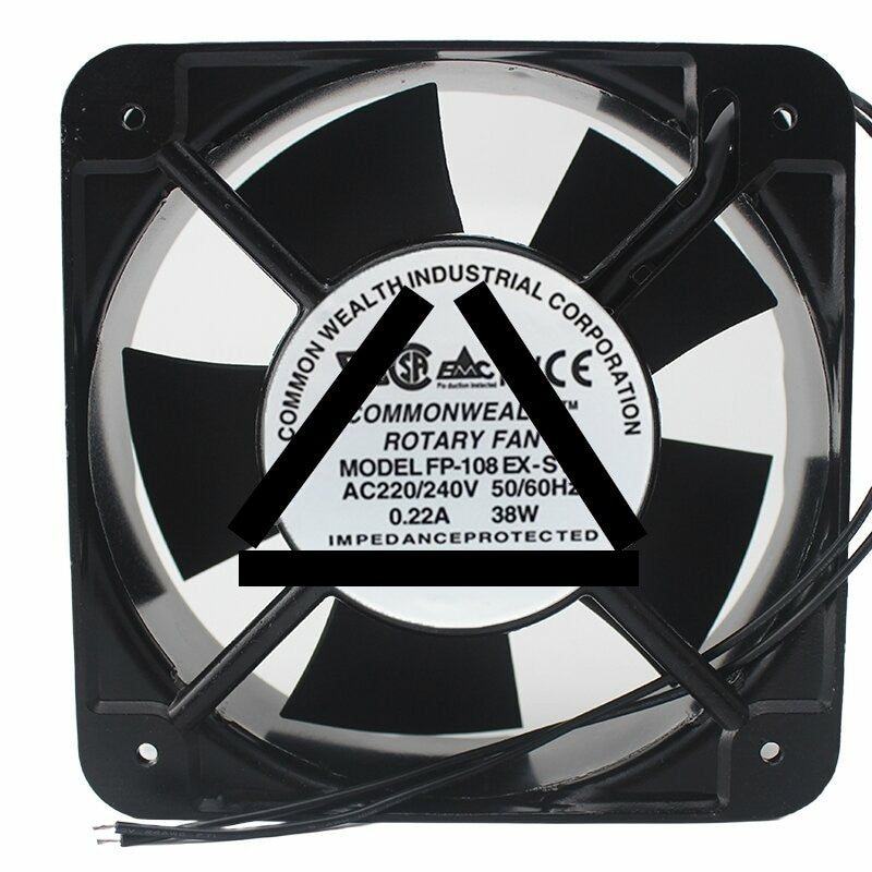 COMMONWEALTH FP-108EX-S1-B AC 220/240V 0.22A 38W 15050 Axial Cooling Fan