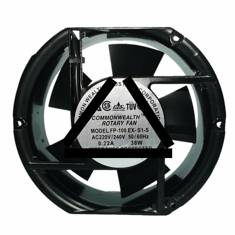 COMMONWEALTH FP-108EX-S1-S AC 220V/240V 0.22A 38W Axial Cooling Fan