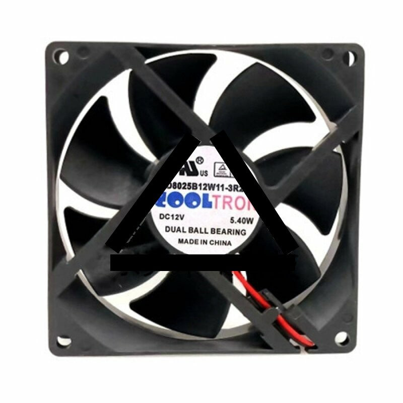COOL TRON FD8025B12W11-3R21A DC 12V 5.40W 2 Wires / 3 Wires Axial Cooling Fan