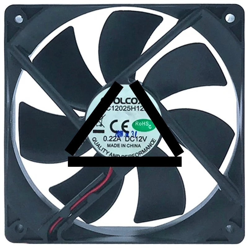 COOLCOX CC12025H12D 12V 0.22A 2 Wires Axial Cooling Fan