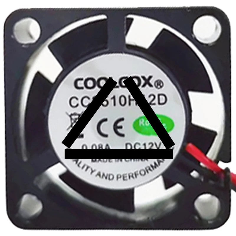 COOLCOX CC2510H12D 12V 0.08A 2 Wires Axial Cooling Fan