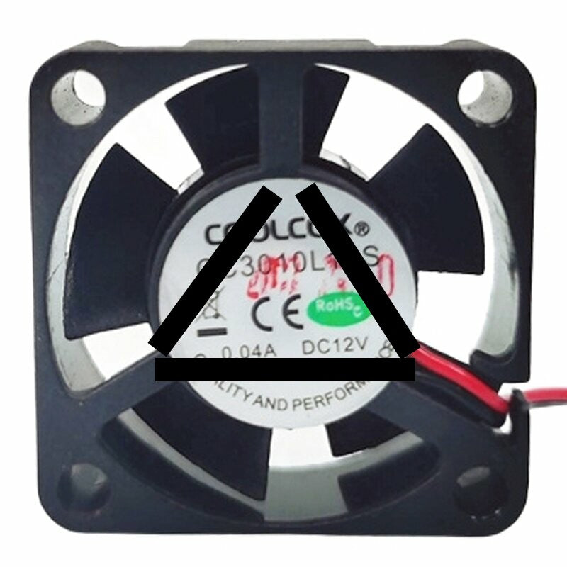 COOLCOX CC3010L12S DC 12V 0.04A 2 Wires Axial Cooling Fan