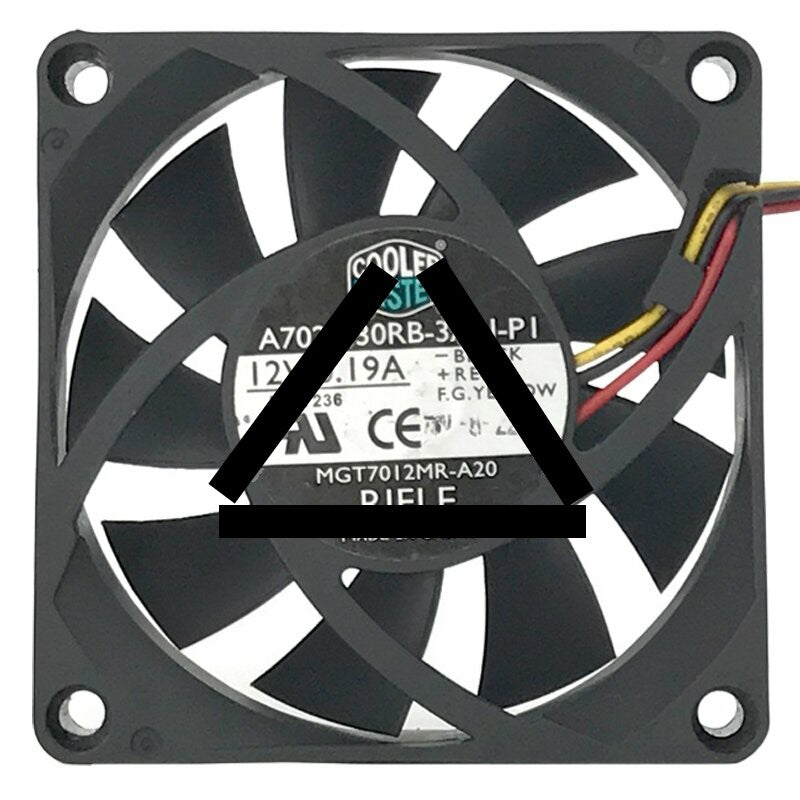 Cooler Master A7020-30RB-3AN-P1 DC 12V 0.19A 7020 Axial Cooling Fan