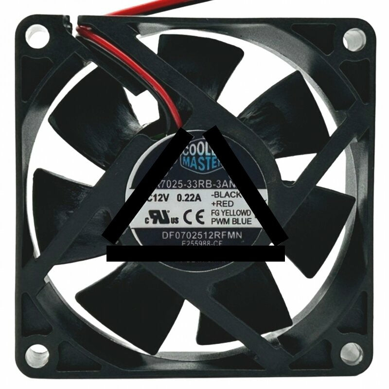 Cooler Master A7025-33RB-3AN-F2 DF0702512RFMN DC 12V 0.22A Axial Cooling Fan