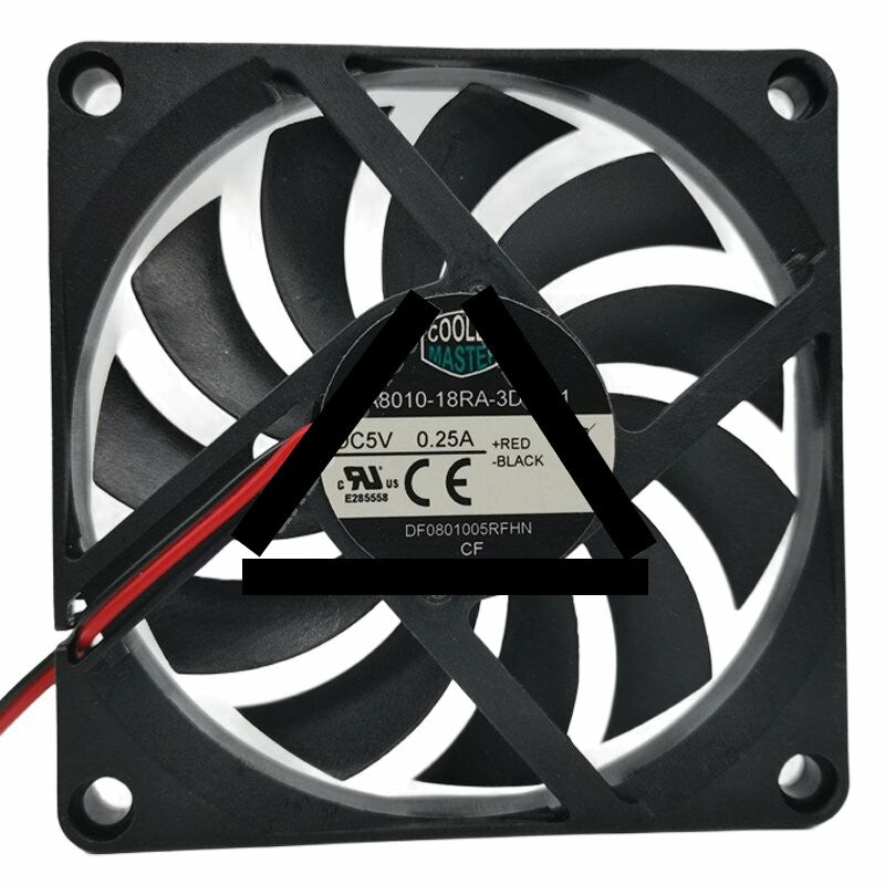 Cooler Master A8010-18RA-3DN-F1 DC 5V 0.25A 8010 Axial Cooling Fan