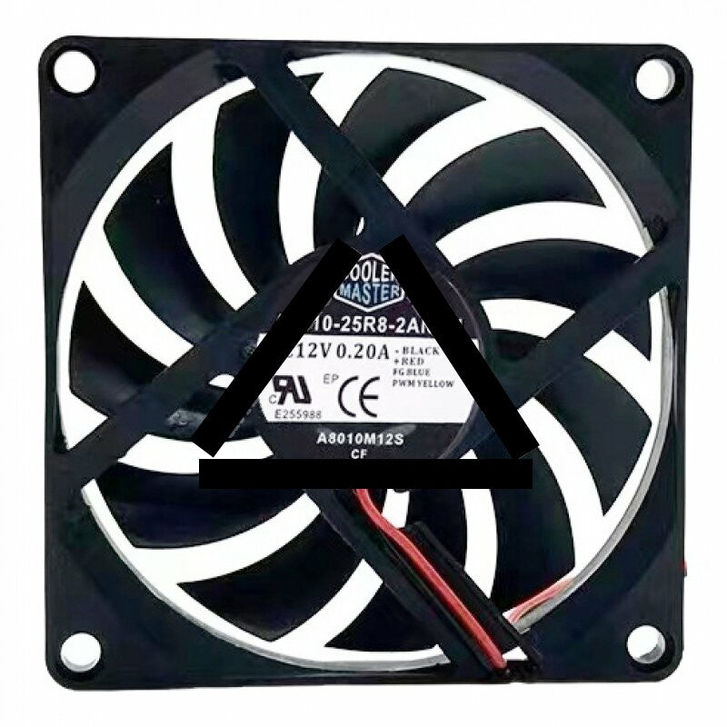 Cooler Master A8010-25R8-2AN-F1 DC 12V 0.20A 8010 Axial Cooling Fan